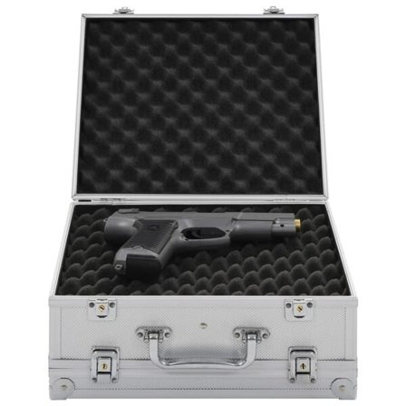 vidaXL Pistolväska aluminium ABS silver
