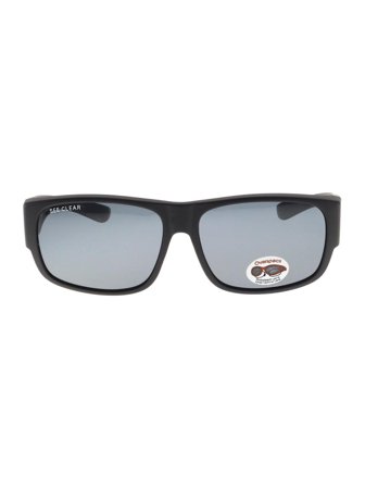 BA Optikk Polarized Suncover in color black with grey lenses