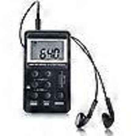 AM FM-radio, mini bärbar Poet-radiomottagare med hörlurar