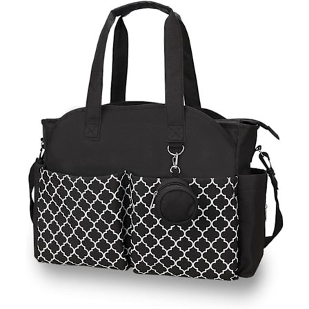 (Svart)Baby Nappy Changing Bag Tote Blöja Väska Ryggsäck med Shou