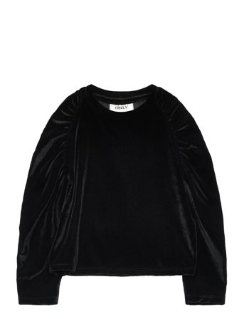 Kogsille L/S Velvet Detail Top Jrs Black Kids Only