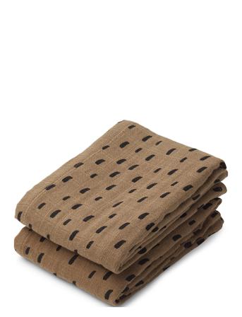 Lewis Muslin Cloth 2-Pack Baby & Maternity Baby Sleep Muslins Muslin Cloths Brun Liewood