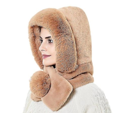 Vinter varm pelslue med øreklaffer kvinner tykk hette hette dame utendørs vindtett myk fluffy luer for kvinner russisk stil