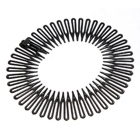 Zig zag diadem i plastik (5 farver at vælge imellem) 1 sort-KK1-