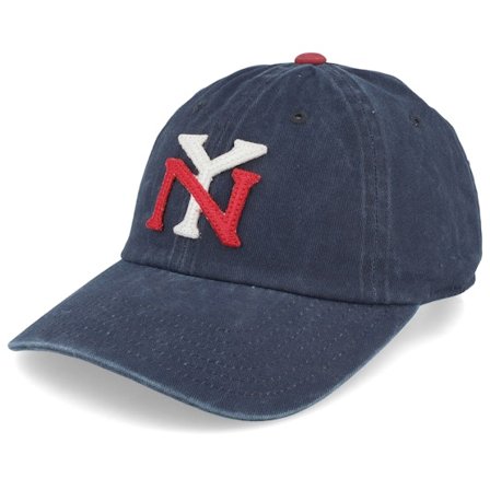 American Needle - Blue - unconstructed - Cap - New York Americans Archive Navy & Dark Red Dad Cap - Hatstore