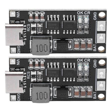2stk 4S Typ C Litiumbatteriladdarmodul 16.8V Boost 2A Laddningskort
