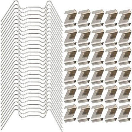 Glasshusklammer for glass, Glassklemmer for glasshusglass