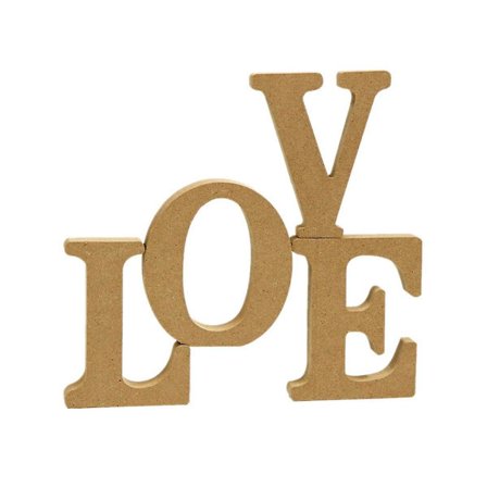 43 stk Træbogstaver, Ubehandlede Træbogstaver Dekorative Stående Bogstavskiver Skiltbræt Dekoration