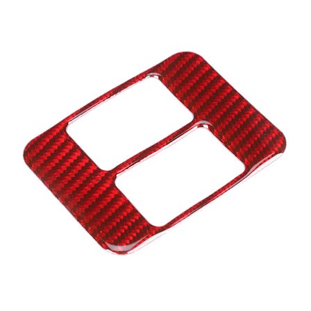 Kolfiber Mittkonsol Sätesvärme Knappskydd Ram Passar Subaru Röd