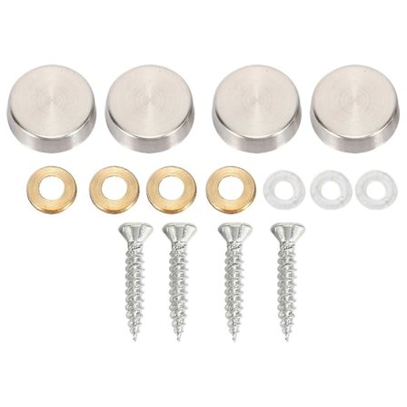 16 mm Rostfria Spegelspikar Skruvlock (160 Stycken)