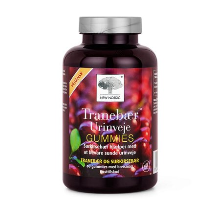 New Nordic Tranebær Urinveje 60 gummies, Helse & Madvarer, Kosttilskud, Urinveje