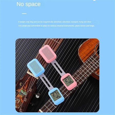 Guitar Fugter med Termometer Hygrometer til Guitar Fugter Anti-tørringspanel Revner Guit