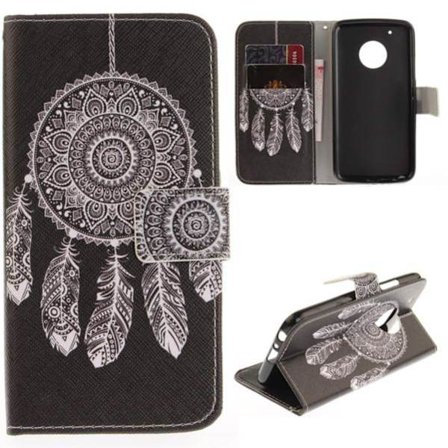 Plånboksfodral Moto G5 Plus – Drömfångare Svart / Dreamcatcher
