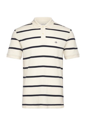 GANT Striped Polo - Cream - M