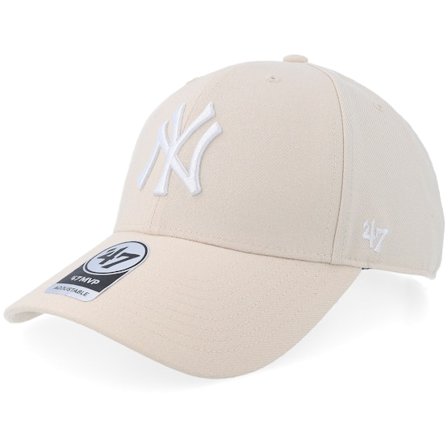 47 Brand - MLB Beige adjustable Cap - New York Yankees MLB Mvp Natural Adjustable @ Hatstore