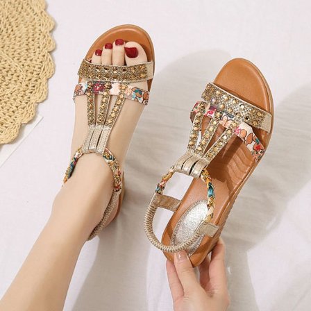 Damesandaler Slingback Sko GOLD 38