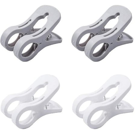4 stk. Plastik Tørreklemmer, Multifunktionelle Klemmer med Anti-Slip