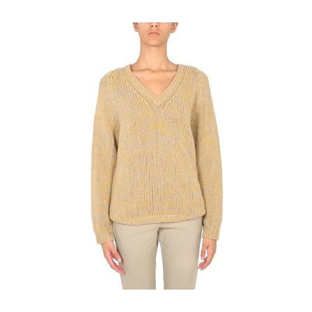 Aspesi, V-neck Knitwear Geel, Dames, Maat:S