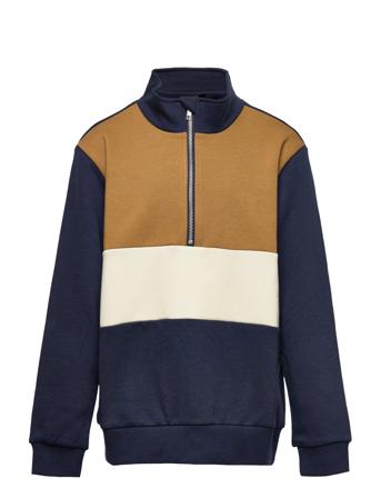 Nlmnazip Ls Half Zip Sweat Sweat-shirt Tröja Multi/mönstrad LMTD