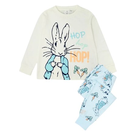 Peter Rabbit Boys Hop Tryckt Lång Pyjamas Set 3-4 År Blå