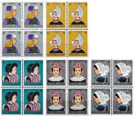 Holland 1960 - NVPH 747-751 - 4-blok - Postfrisk