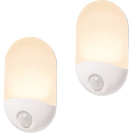 Led Motion Sensor Night Light Energy Saving Plug In For Children's Room ( Warm White)