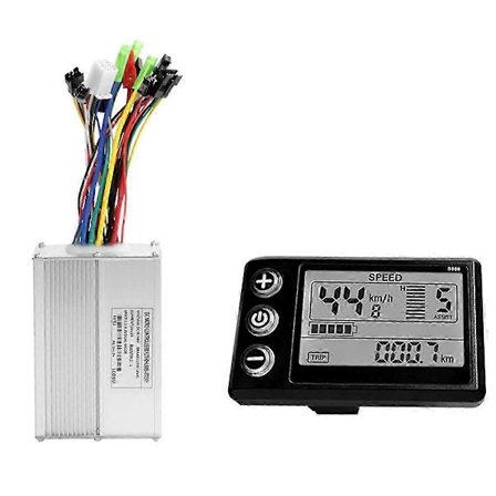 S866 Elektrisk Sykkel LCD Display Dashboard SM5PIN+20A 36V/48V Sinusbølgekontroller for Modifikasjonssett til Terrengsykkel