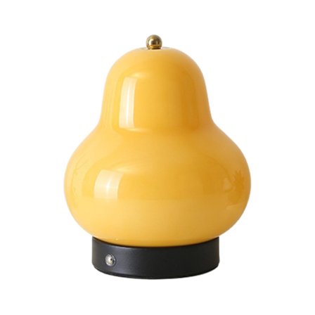 Bordslampa Touch Lampa Päronformad Bärbar För Sängbord Studierum Sovrum Gul
