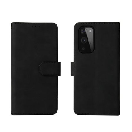 Flip Stand Leather Wallet Case For OnePlus 9 Pro Black