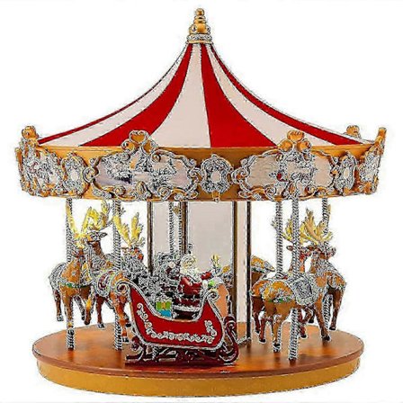 2024 Mr. Christmas Retro Karusell, Musikalsk Animasjon Juledekorasjon