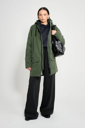 Stockholm Patch Raincoat Green