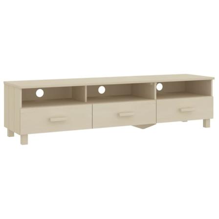 Vidaxl Tv-bänk Honungsbrun 158x40x40 Cm Massiv Furu Brun