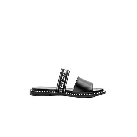 Zadig & Voltaire, Field Words Sandals Czarny, Kobieta, Rozmiar: 40 EU