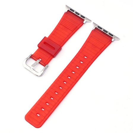 Apple Watch 40 mm gennemsigtig fleksibel urrem - Rød