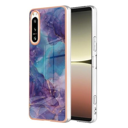 Marmormotiv Sony Xperia 5 IV skal - Lila