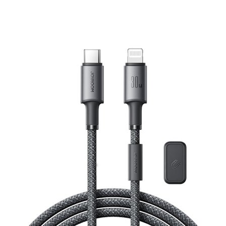 Joyroom USB-C to Lightning 480Mbps Cable with magnetic holder 30W, 1.2m - Gray