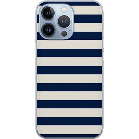 Kompatibelt Mobilskal till Apple Apple iPhone 13 Pro marinblå vita ränder