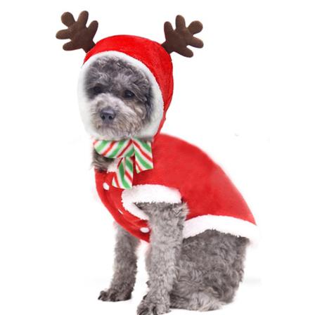 Pet Hund Puppy Katt Christmas Warm Fleece Costume Hoodie Coat