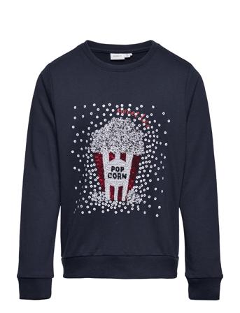 Nkflamaria Ls Light Sweat Unb Tops Sweat-shirts & Hoodies Sweat-shirts Navy Name It