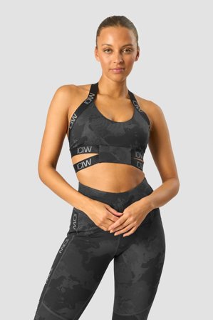 ICANIWILL - Ultimate Training Sports Bra Black Camo - Sport-BH - Dam - Träningskläder från ICIW