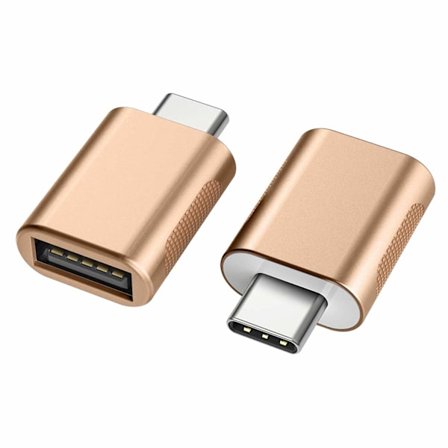 2-pak USB Type-C til USB-adapter (guld)