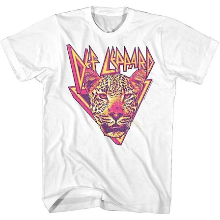 Def Leppard Rock Band Retro Leopard Triangle Band Logotyp Vuxen kortärmad T-shirt