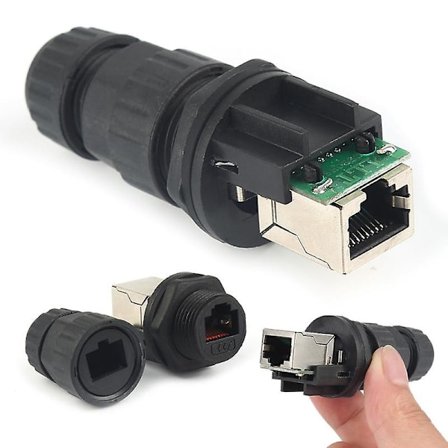 Mini Bærbar USB Rund Kabel RJ45 Kontakt Vanntett IP68 Nettverksplugg AR22