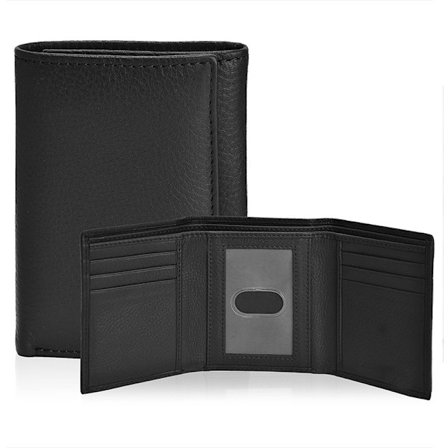 Äkta läder Trifold plånbok för män - RFID plånböcker Slim 9 kreditkortshållare 2 ID-fack Present till män