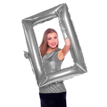 Folieballong fotoram silver 85 x 60 cm