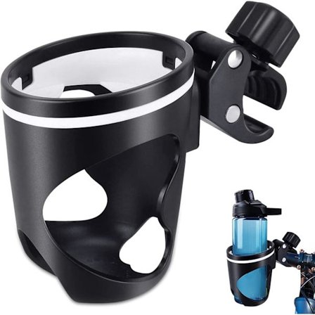 Kuppihaltijat, kevyet pyörän pullotelineet, liukumattomat vesipullotelineet, säädettävät lastenvaunujen kuppihaltijat, sopii useimpiin mukeihin (musta