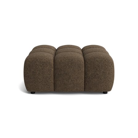 Puffy Pouf, 95x95x40cm, Anthology Braun, moderner Hocker, weiches Design, bequemer Sitzpouf für Wohnzimmer, quadratisch, strukturierte Optik.