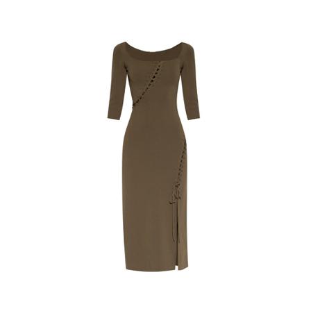 Cult Gaia Leia Kjole with decorative tie detail Grøn, Dame