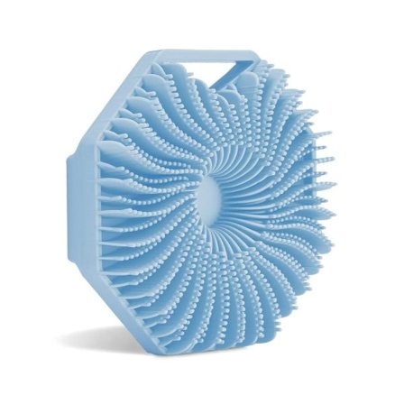Polygonal Silicone Krop Scrubber Bad Børste Med Ergonomisk Håndtag Bærbar Bruser Massage Rengøring Børste