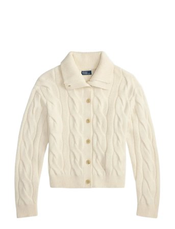 Polo Ralph Lauren | Cable Wool-Cashmere Funnelneck Cardigan | XL